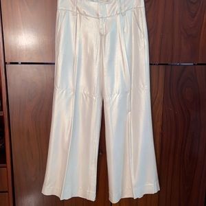 Alice & Olivia metallic gold pants